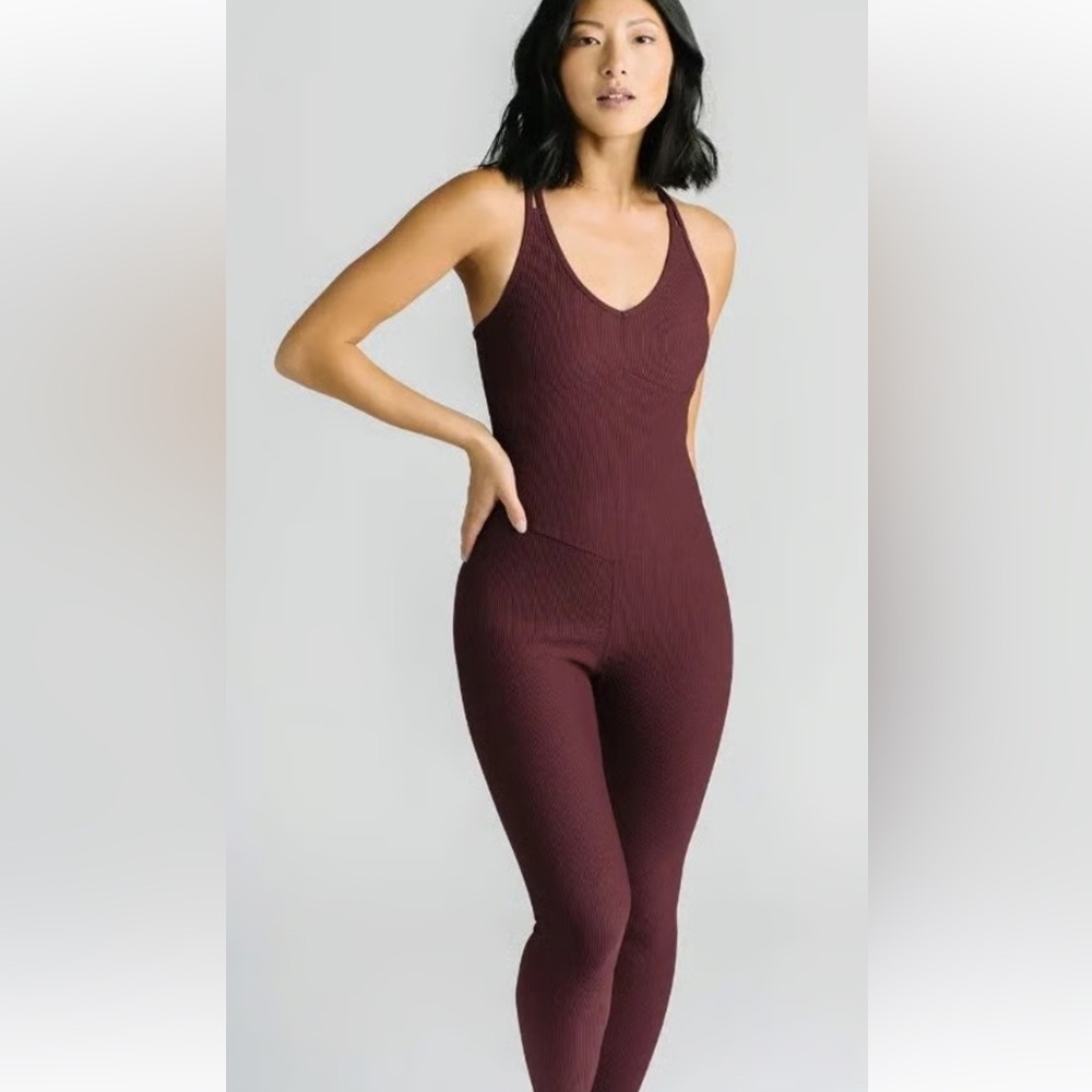 New! ZYIA small Claret Reve Strappy Jumpsuit.